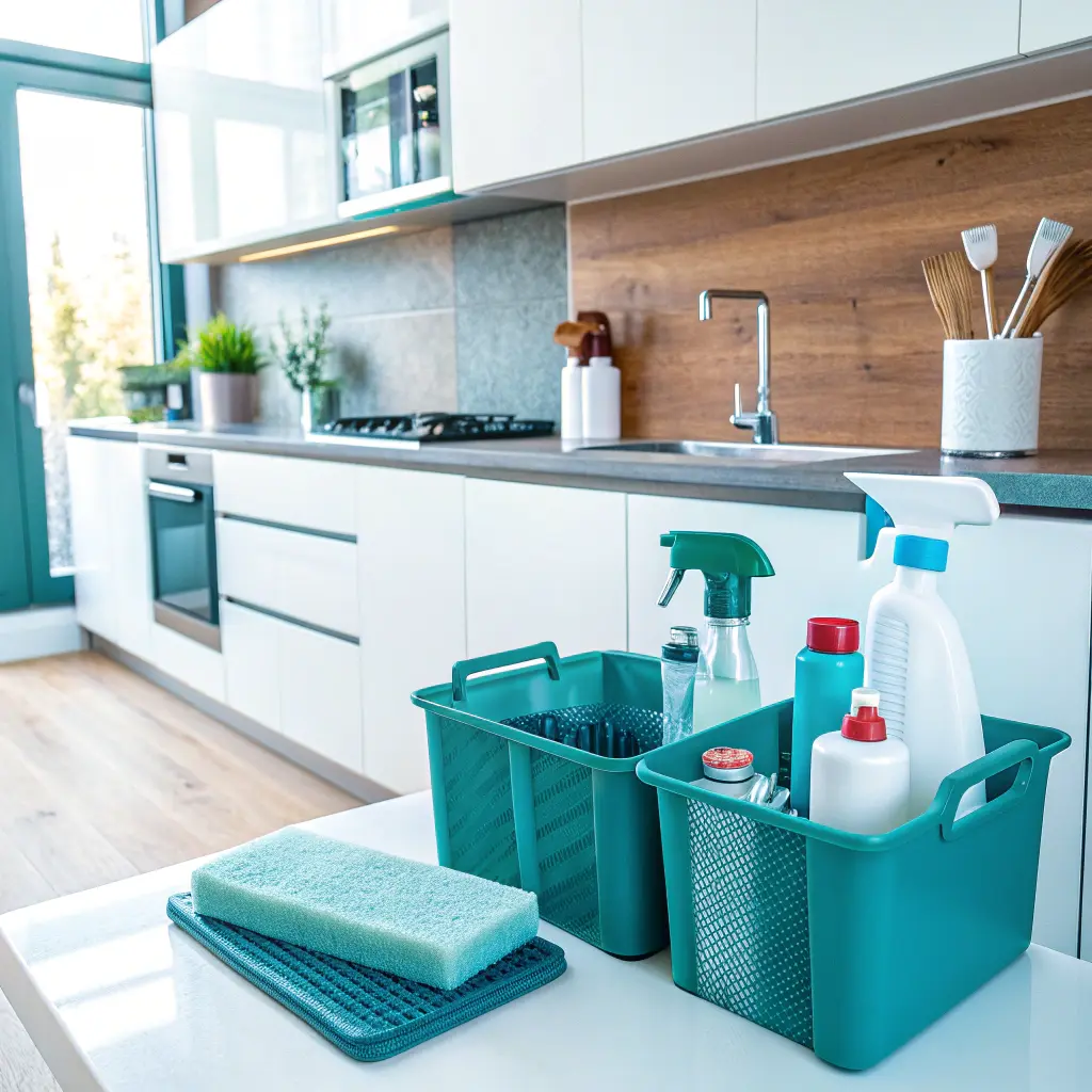 Spotless bathroom cleaning